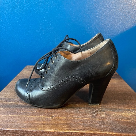 MIz Mooz NYC Wingtip Lace Up Joey Heel - Black - Picture 5 of 11